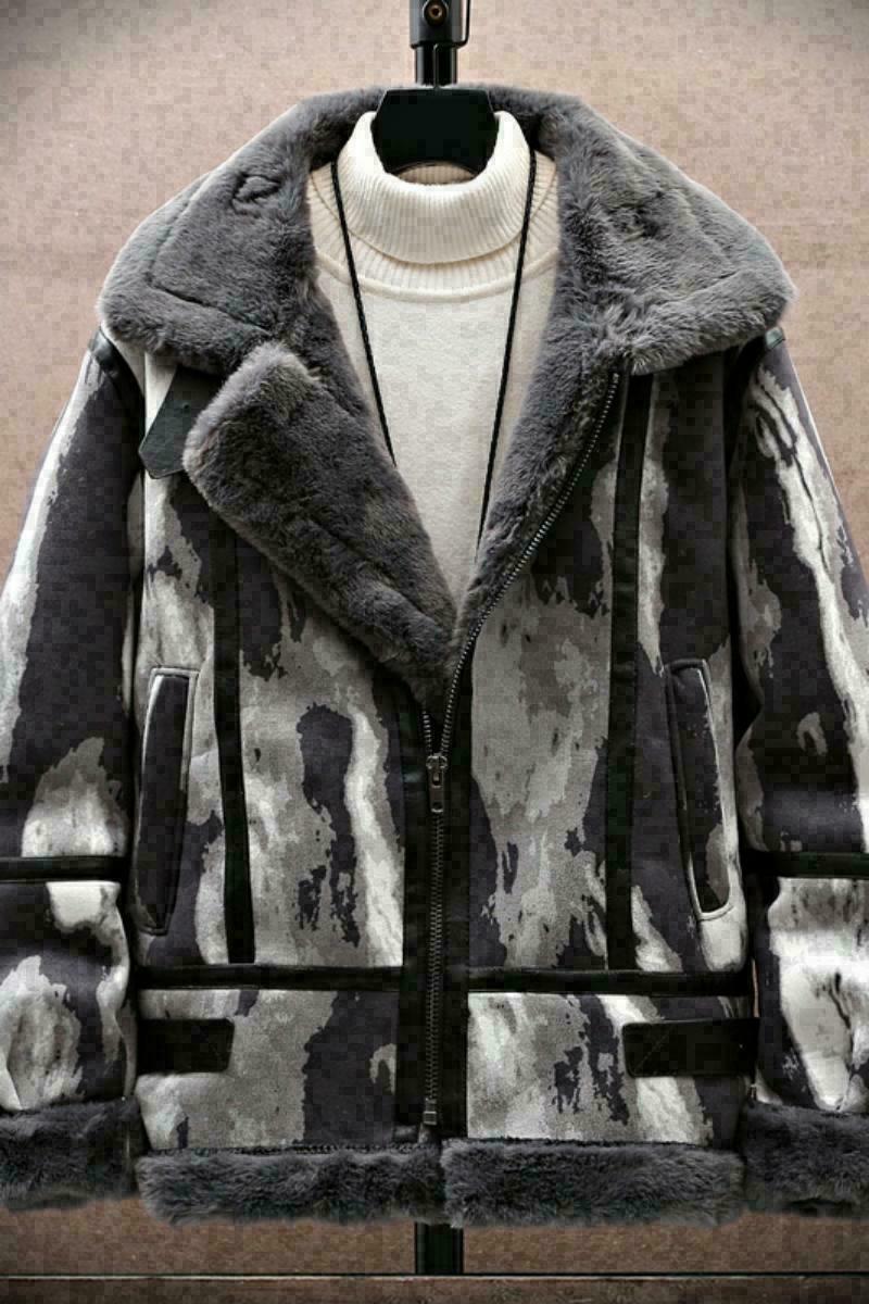 展架挂拍冬季皮毛一体加绒加厚夹克男外套潮A087-PY330-P245,男装夹克,电商A087