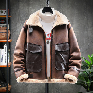 展架挂拍 冬季新款皮毛一体加绒加厚男装外套A087-PY317-P245,女装短外套,电商A087