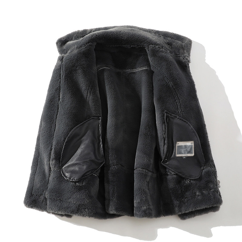 日系白底冬季皮毛一体加绒加厚夹克男外套潮A087-PY330-P245,男装夹克,电商A087