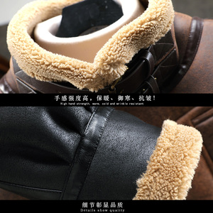 网格挂拍 冬季皮毛一体加绒加厚夹克男外套潮A087-PY313-P245图片
