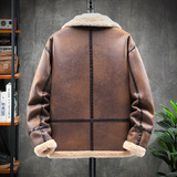 展架挂拍冬季新款皮毛一体加绒加厚男装外套A087-PY317-P245，女装短外套，电商A087