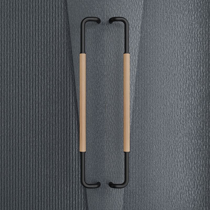 加厚不锈钢玻璃门拉手酒店包厢高档实木金色大门把手推拉门大把手