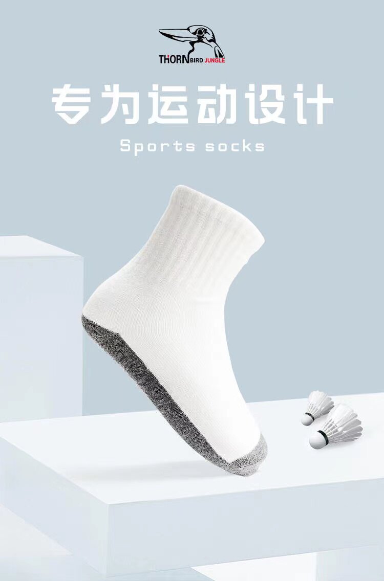 荆棘鸟学生运动小白袜棉袜3双/包