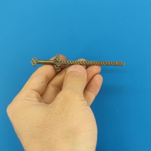 黄铜 五帝钱 铜钱剑 养剑葫芦剑来雷击手工山鬼花钱随身挂件摆件