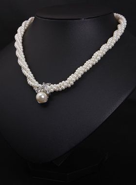 韩版轻奢短款珍珠吊坠项链百搭清新时尚锁骨气质街拍网红女配饰品