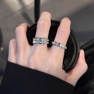满天星戒指男女高级感小众设计情侣对戒钛钢不掉色指环