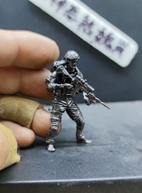 纯铜做旧 趣赏GK 1/35 现代兵人模型 美军特种兵 手办 士兵狙击手