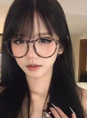 玳瑁复古超轻度数豹纹眼镜蓝光近视素颜神器可配平光镜镜框眼镜框