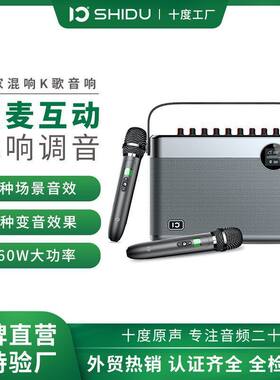 十度T10家用手提唱歌音响便携式移动蓝牙k歌乐器音箱带话筒立体声