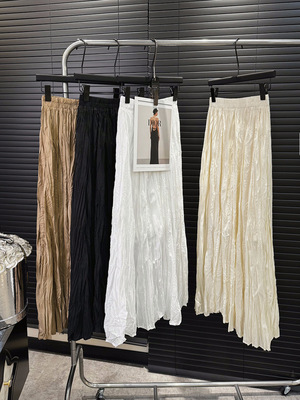 半身裙A字裙加长裙百搭百褶