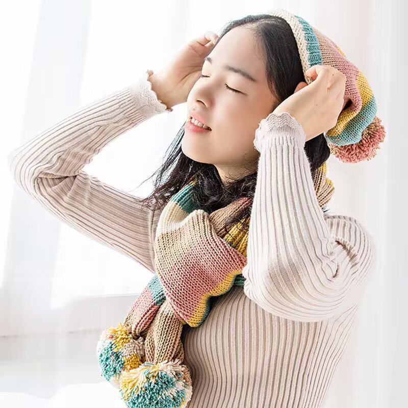如意鸟5股牛奶棉段染彩虹棉手工diy编织围巾抱枕毯子蛋糕球毛线团