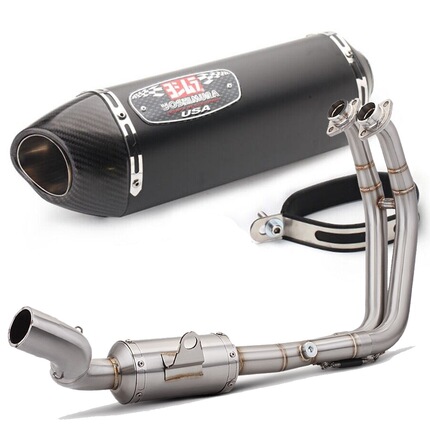 Suitable for Gsx8S/Gsx-8R Motorcycle Modification, Full-Section Exhaust Pipe, Stainless Steel Front and Rear Sections, Non-Destructive Installation