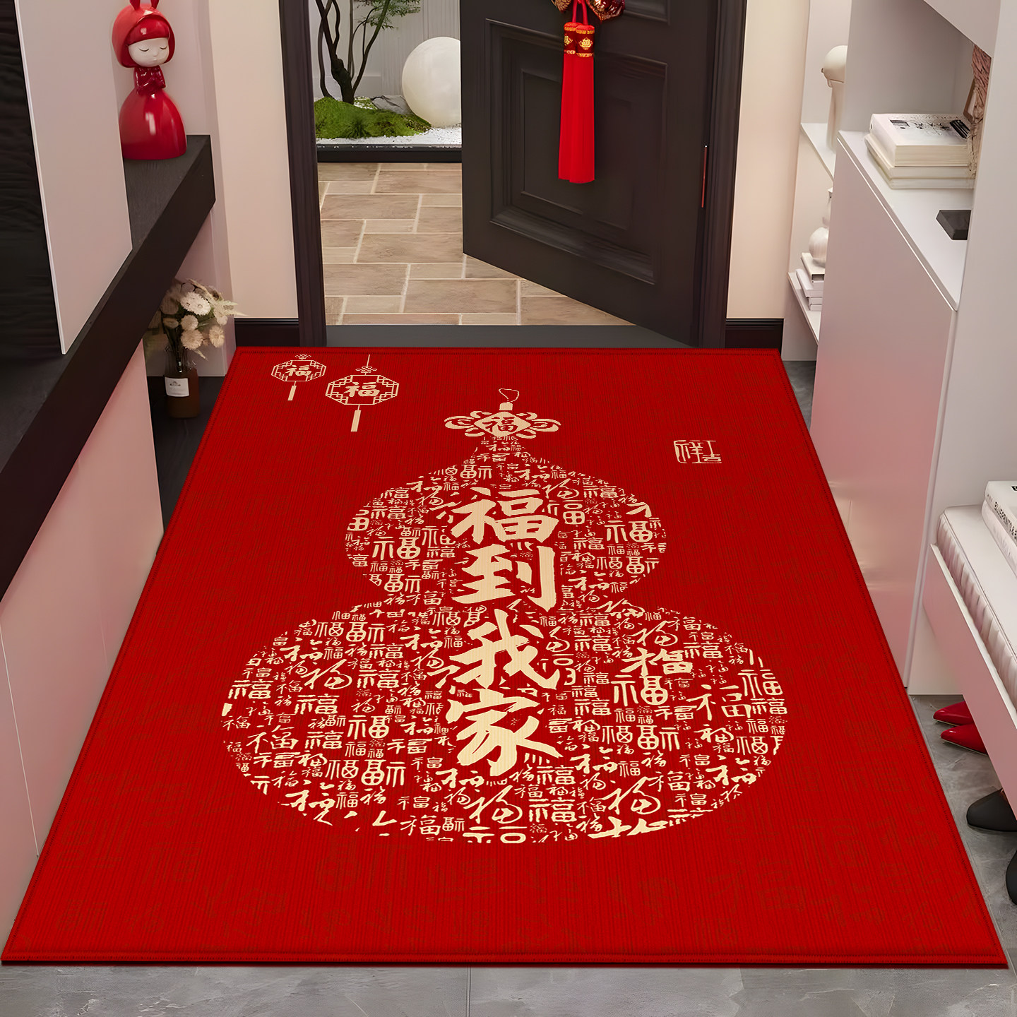 新年喜庆入户门垫红色进门口防滑入户地垫红色喜庆家用门口脚垫,居家布艺,入户地垫,淘宝优惠券,粉丝福利购,淘宝优惠卷