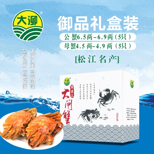 上海大闸蟹大泖牌黄浦江大闸蟹