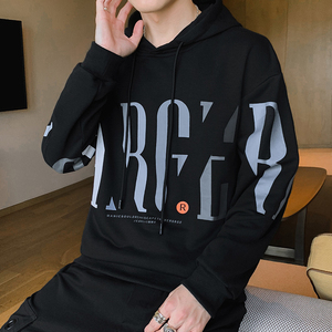 2021春季連帽衛(wèi)衣男士潮流韓版寬松休閑長袖帥氣上衣服WY9085-P30圖片