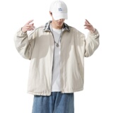 2023新款两面穿薄款外套男潮流ins风衣秋款韩版宽松夹克JK35-P50，男装夹克，星座308B-2