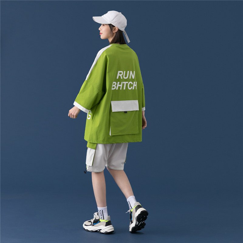 短袖t恤男女情侣运动套装夏季2021年新款时尚休闲两件套TZ12-P88，女装运动套装，星座308B-2