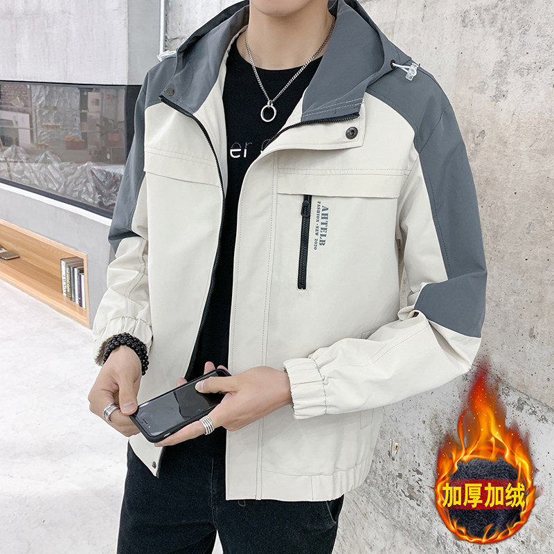 外套男士2023秋季新款休闲工装上衣服男装夹克JK2117-P68加绒P78,男装夹克,星座308B-2