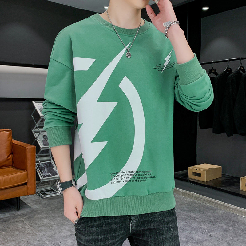 卫衣男潮ins春秋季潮牌上衣服2023新款宽松圆领外套WY09582-P35,男装卫衣,星座308B-2