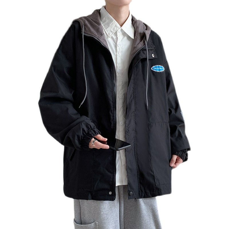 假两件外套男潮牌春秋季新款连帽棒球服休闲男装夹克JK0152-P55,男装夹克,星座308B-2