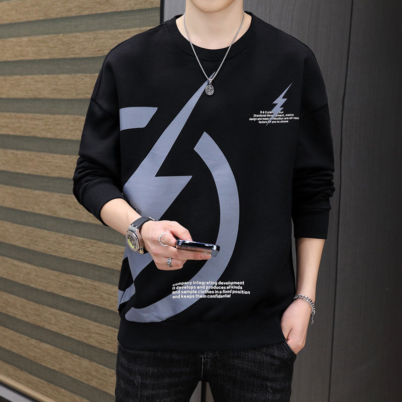 卫衣男潮ins春秋季潮牌上衣服2023新款宽松圆领外套WY09582-P35,男装卫衣,星座308B-2
