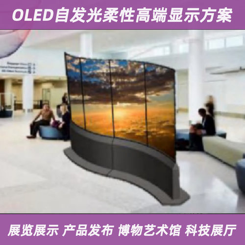 55/65寸透明曲面柔性OLED显示屏