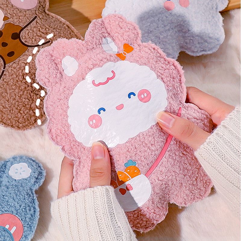 可爱毛绒保暖卡通女注暖宫热水袋