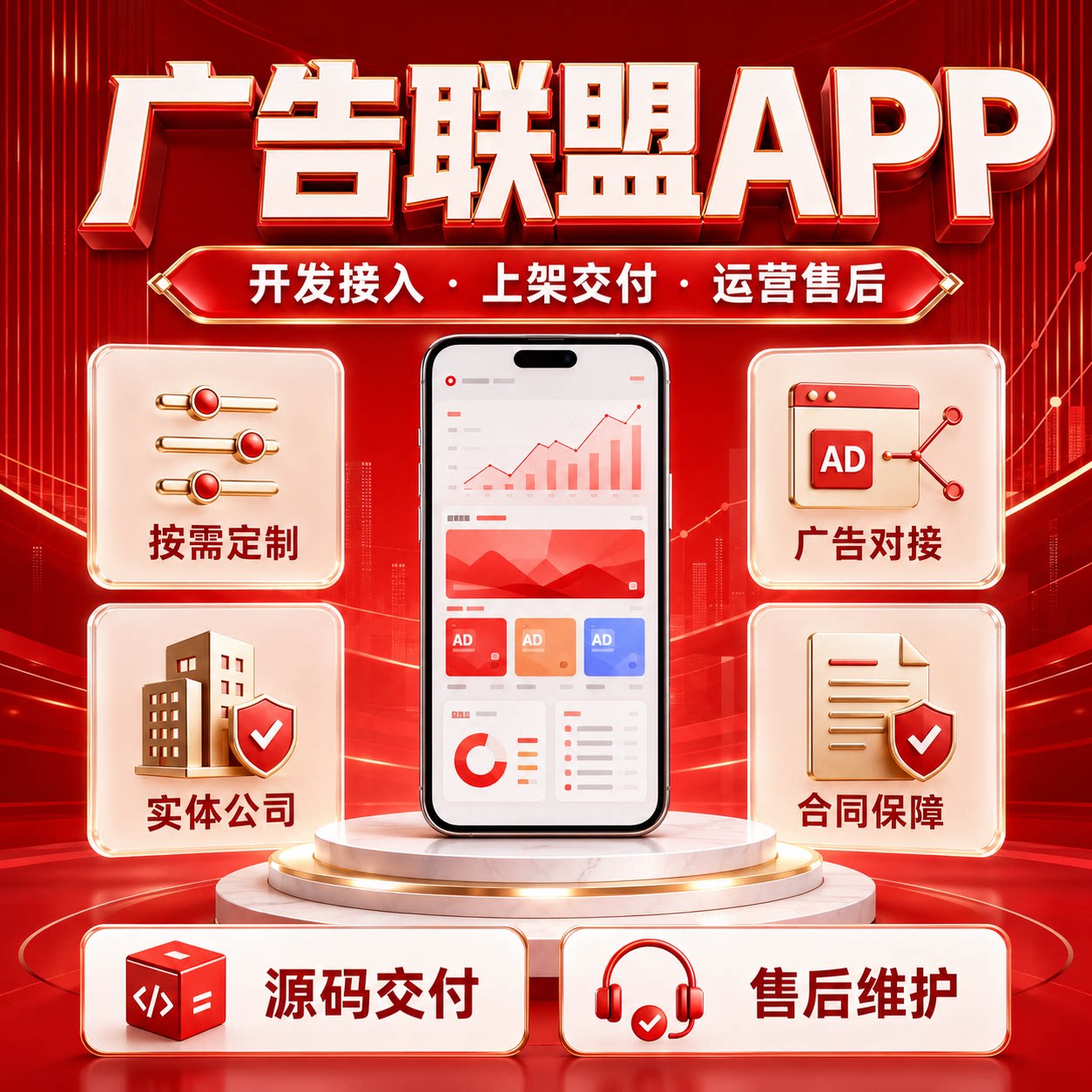 广告联盟项目app对接搭建游戏漫剧开发低成本创业零基础广告变现