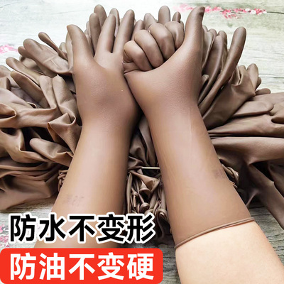 防水耐用加厚加长橡胶手套防油