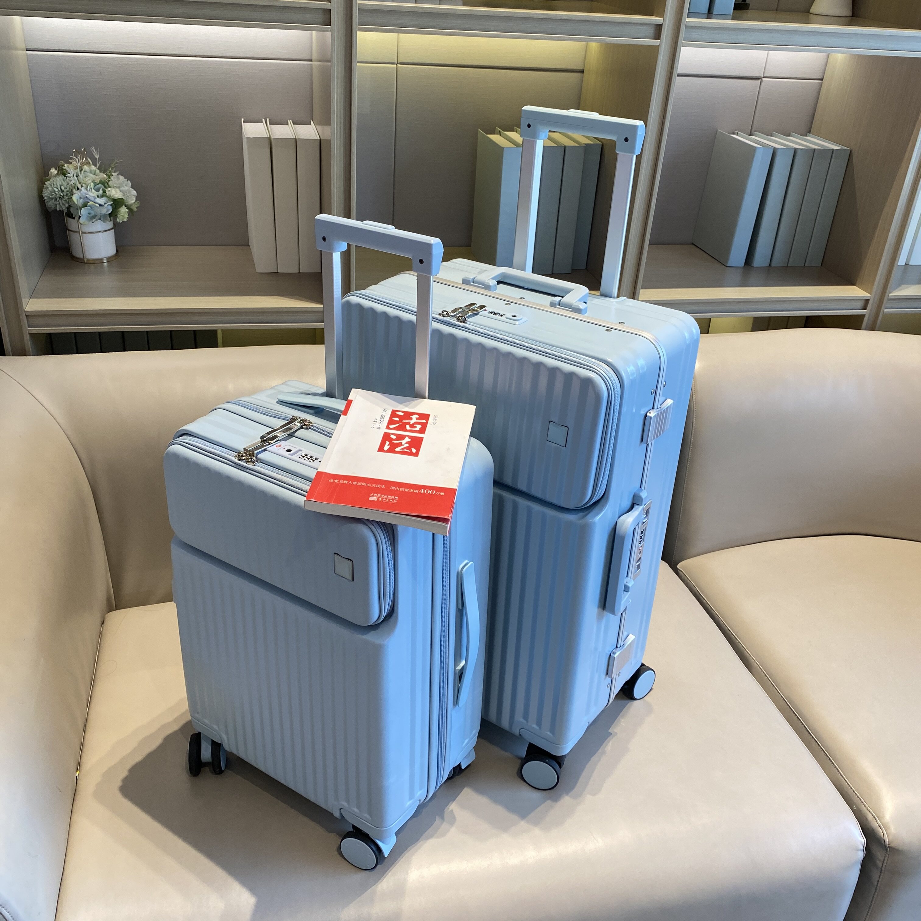 前开口行李箱万向轮出口皮箱拉杆箱旅行箱20登机箱子24寸26男女28
