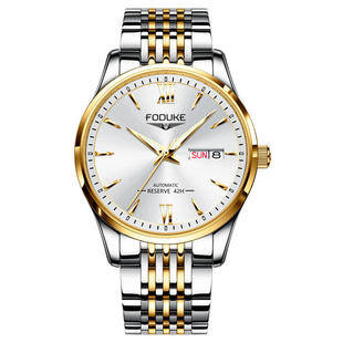 士手表夜光防水双日历精钢潮流瑞士男士 全自动机械表手表商务