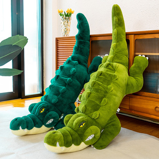仿真鳄鱼公仔儿童毛绒玩具网红娃娃大号长条抱枕陪睡夹腿礼品玩偶