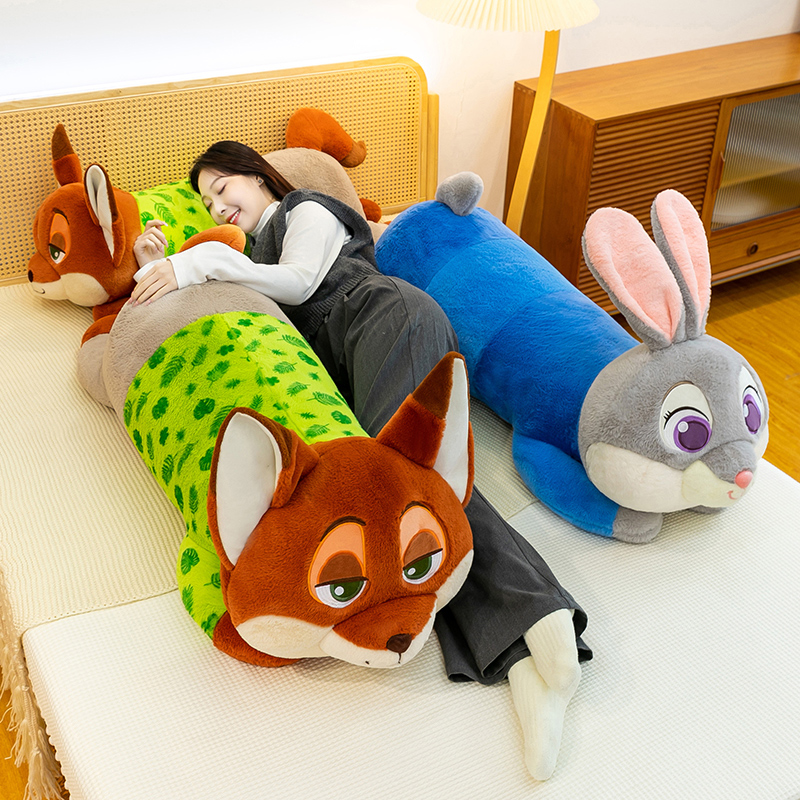 疯狂动物城尼克狐狸兔子朱迪玩偶毛绒玩具长条抱枕布偶娃娃礼物女