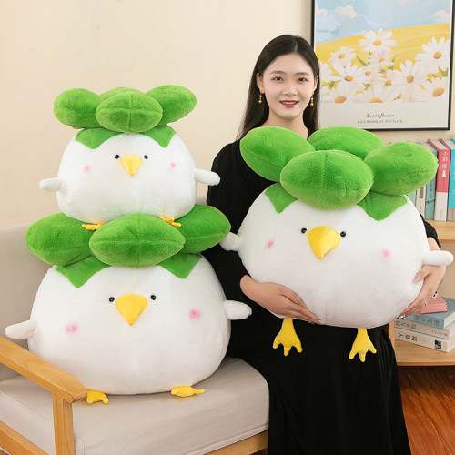 小菜鸟公仔可爱小鸟玩偶白菜鸡毛绒玩具创意睡觉抱枕男女生日礼物