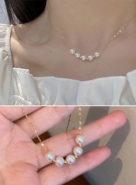 小众设计感轻奢珍珠项链女