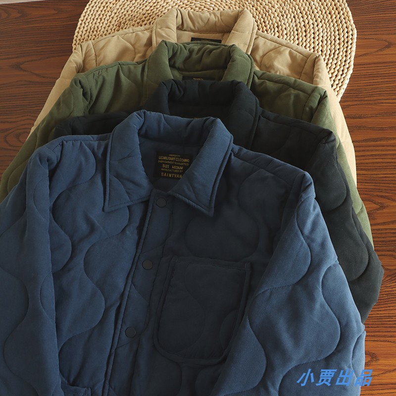 美式复古葫芦格棉衣秋冬加厚保暖