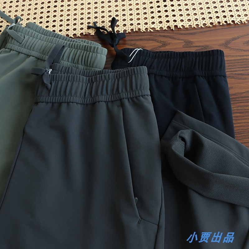 立体裁剪运动休闲裤男士春秋季新款拉链口袋直筒裤修身显瘦抽绳裤