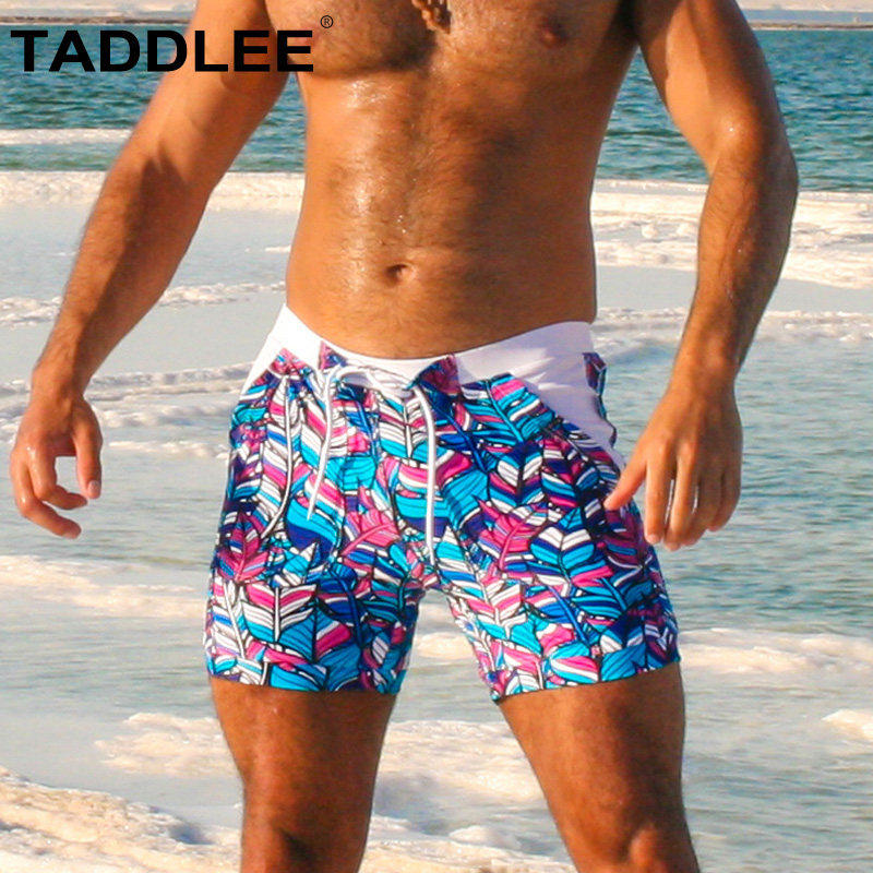 TADDLEE男士游泳裤泡温泉海边沙滩裤大码速干防尴尬五分平角泳裤