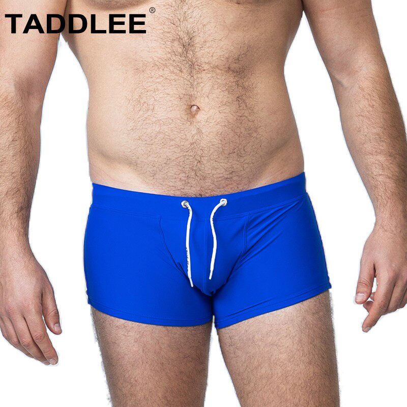 TADDLEE男士泳裤泡温泉成人专业双层大码游泳裤男款平角泳衣装备