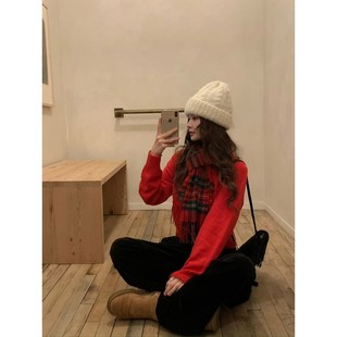 九1217韩国东大门毛衣区Vegetable-8734437纯色知性正品简洁冬款