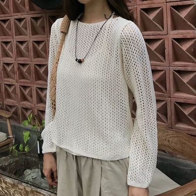 六0531韩国正品ohn-e-6758 针织衫区街舞秋季修身通勤洋气纯色