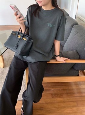 九0905韩国东大门t恤区courgette-8631930优雅纯色修身正品个性