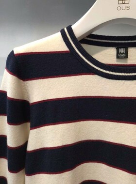 九0927韩国东大门针织衫区ous-8656258秋季修身通勤档口纯色大气