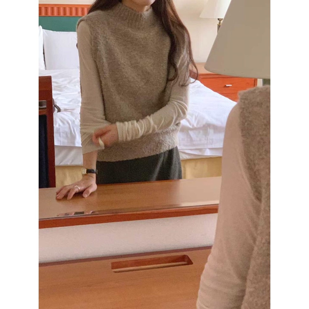 九1129韩国东大门背心区FLAMINGO-8714614可爱端庄冬季精致正品