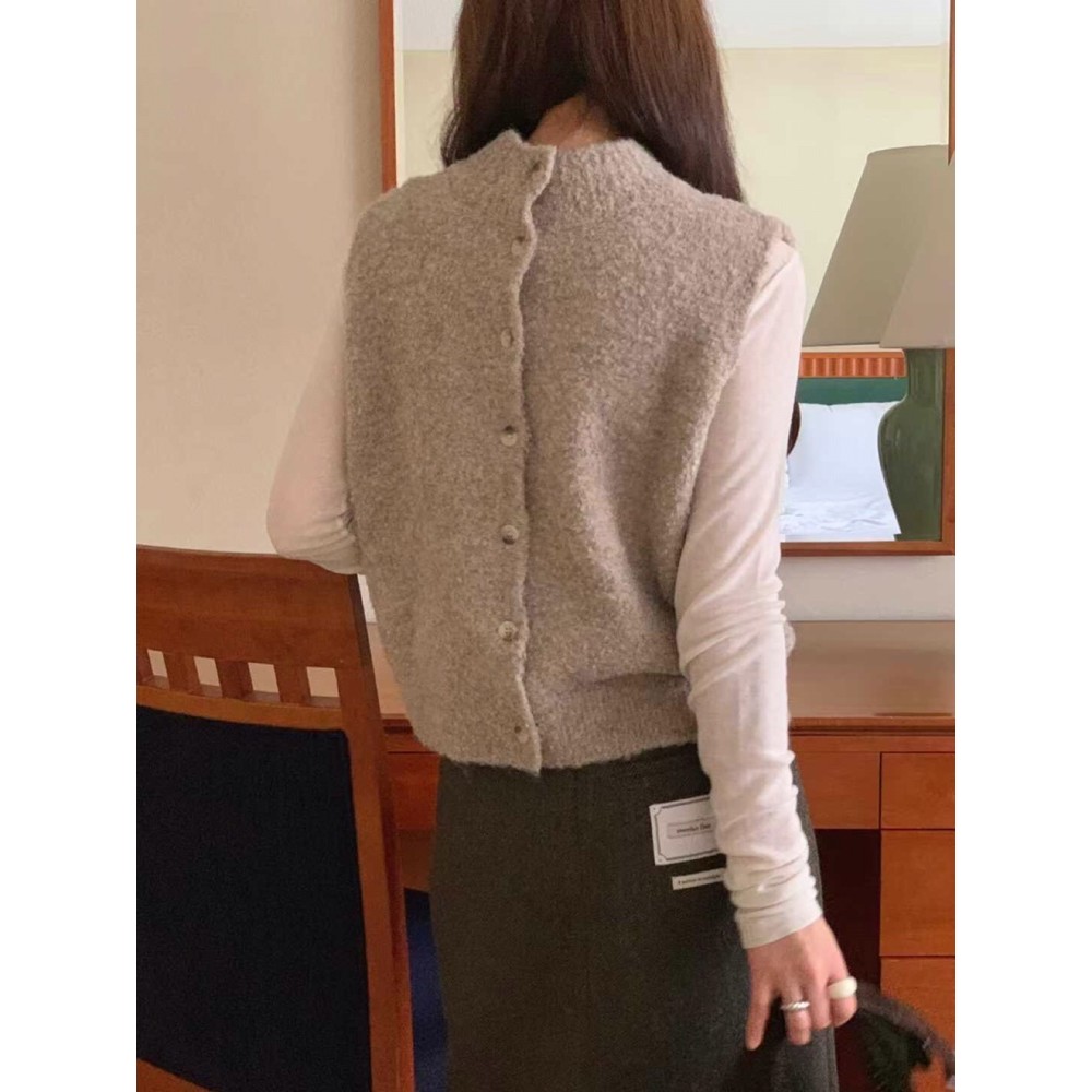 九1129韩国东大门背心区FLAMINGO-8714613复古秋冬时装韩版欧美