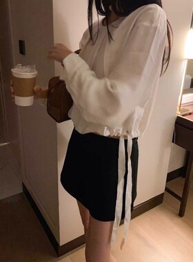 九1129韩国东大门衬衫-区NEEDMORE-8715337浪漫纯色时尚正品百搭