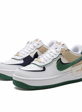 耐克Nike Air Force 1 Low白绿色空军一号女子低帮板鞋 深圳主仓