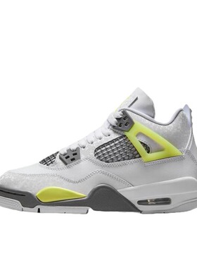 Jordan Air Jordan 4 Retro 耐磨 低帮 儿童篮球鞋 白色洛阳LY仓