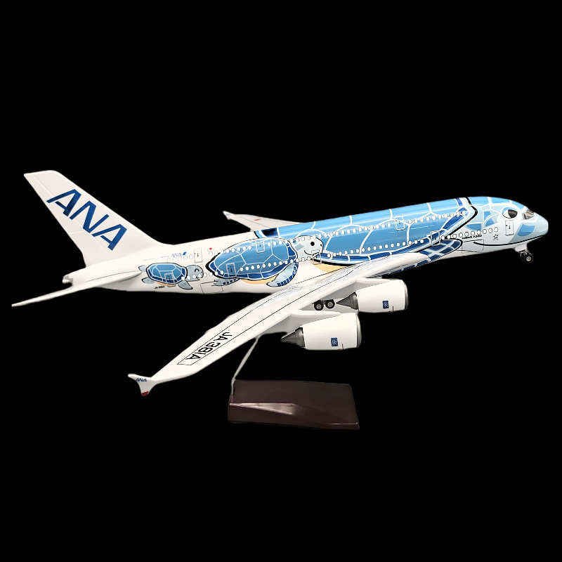 【新品推荐】1:160全日空航空蓝海龟涂装空客A380仿真飞机模型