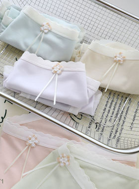 3条包邮彩田中腰平角莫代尔15371简约包臀抗菌包臀石墨烯少女内裤